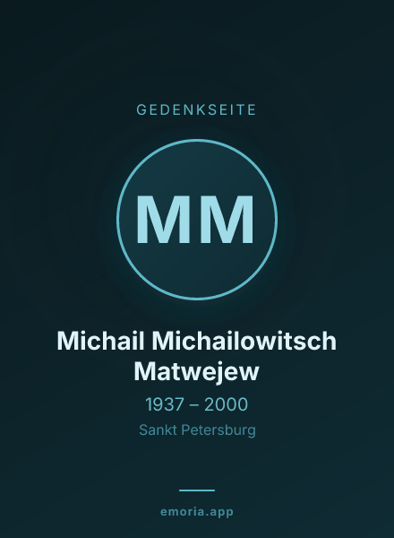 Gedenkportrait von Michail Michailowitsch Matwejew