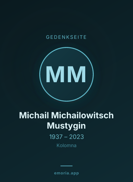 Gedenkportrait von Michail Michailowitsch Mustygin