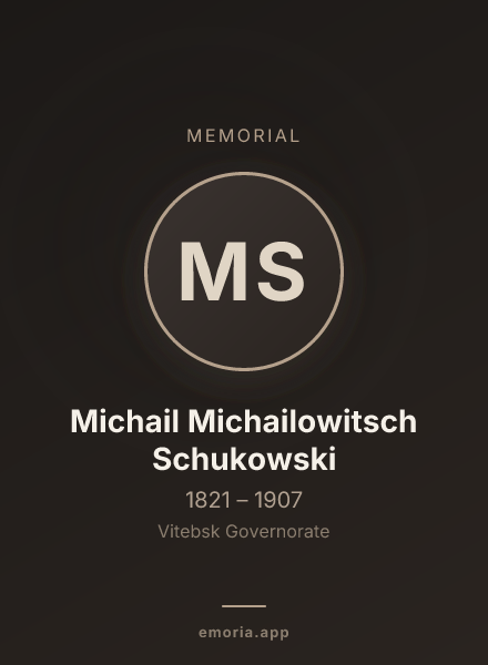 Memorial portrait of Michail Michailowitsch Schukowski