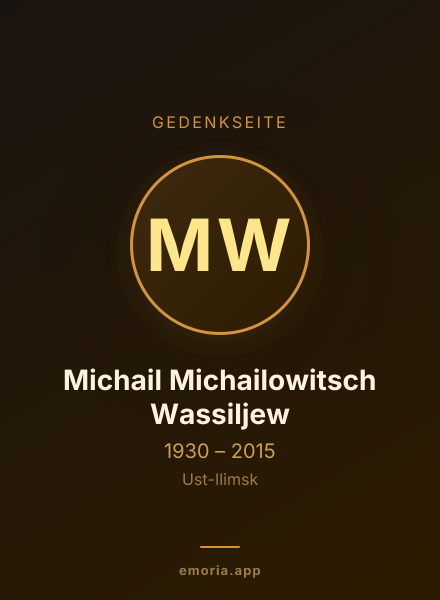 Gedenkportrait von Michail Michailowitsch Wassiljew