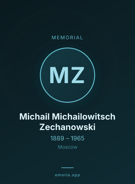 Memorial portrait of Michail Michailowitsch Zechanowski