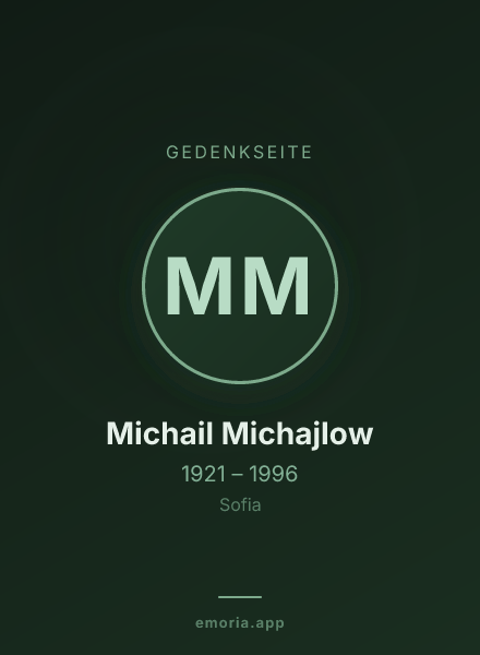 Gedenkportrait von Michail Michajlow