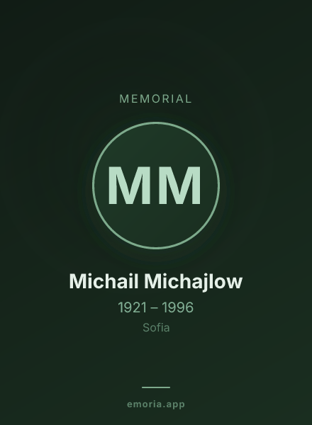 Memorial portrait of Michail Michajlow