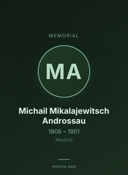 Memorial portrait of Michail Mikalajewitsch Androssau