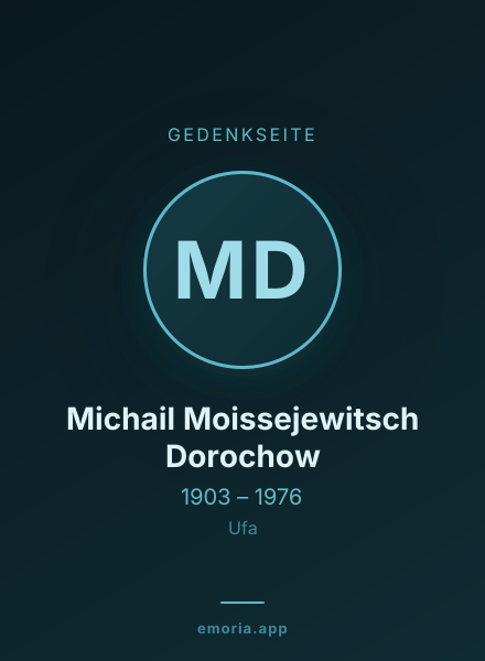 Gedenkportrait von Michail Moissejewitsch Dorochow