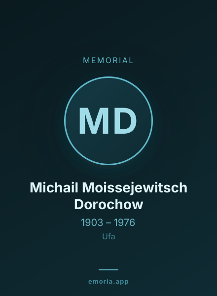 Memorial portrait of Michail Moissejewitsch Dorochow