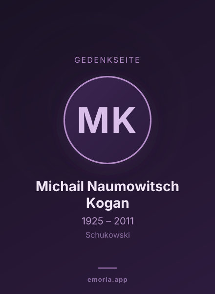 Gedenkportrait von Michail Naumowitsch Kogan