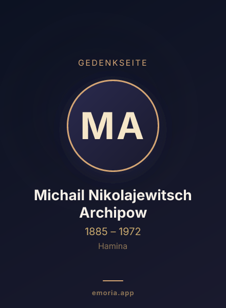 Gedenkportrait von Michail Nikolajewitsch Archipow