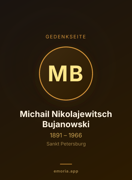 Gedenkportrait von Michail Nikolajewitsch Bujanowski
