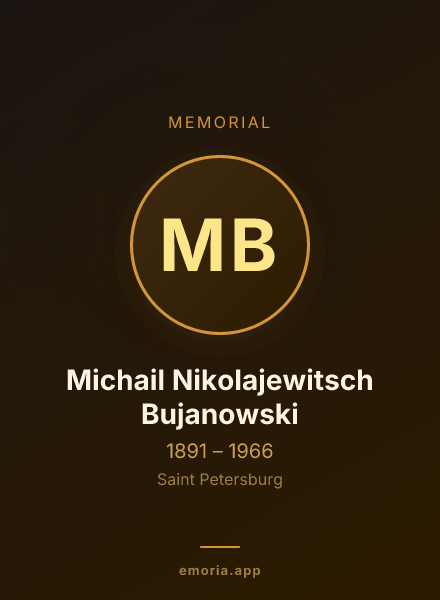 Memorial portrait of Michail Nikolajewitsch Bujanowski