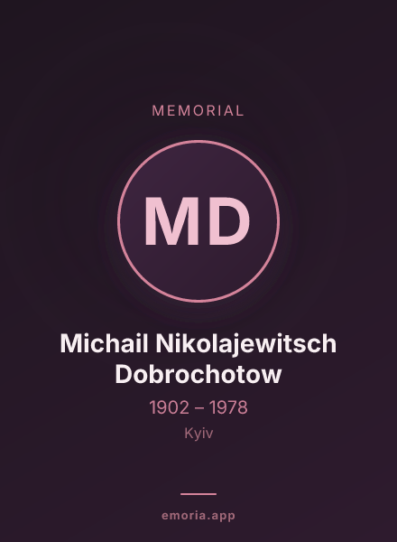 Memorial portrait of Michail Nikolajewitsch Dobrochotow