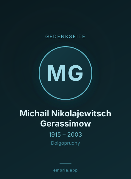 Gedenkportrait von Michail Nikolajewitsch Gerassimow