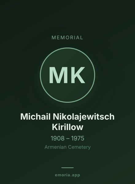 Memorial portrait of Michail Nikolajewitsch Kirillow