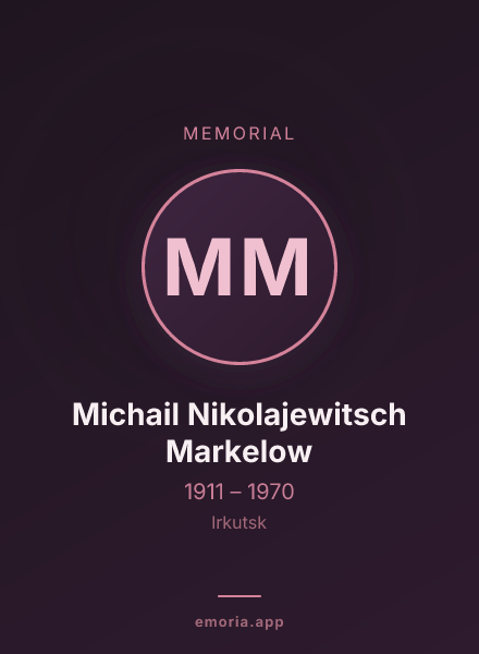 Memorial portrait of Michail Nikolajewitsch Markelow