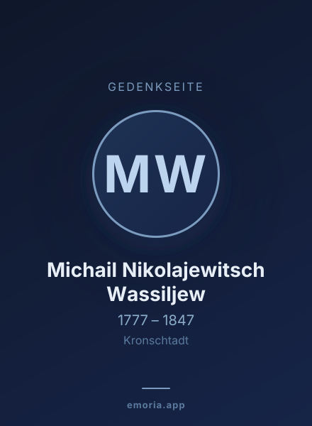 Gedenkportrait von Michail Nikolajewitsch Wassiljew