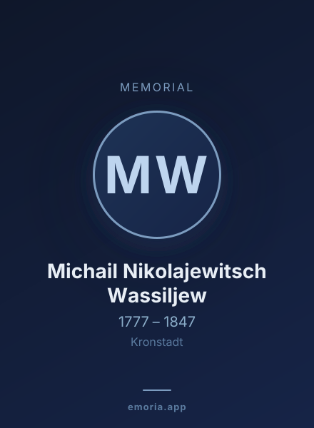Memorial portrait of Michail Nikolajewitsch Wassiljew