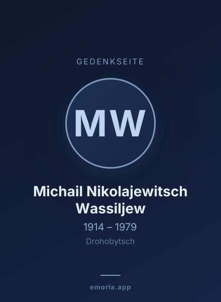 Gedenkportrait von Michail Nikolajewitsch Wassiljew