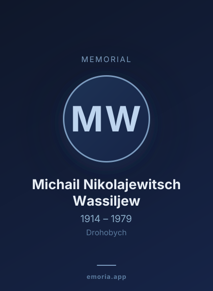 Memorial portrait of Michail Nikolajewitsch Wassiljew