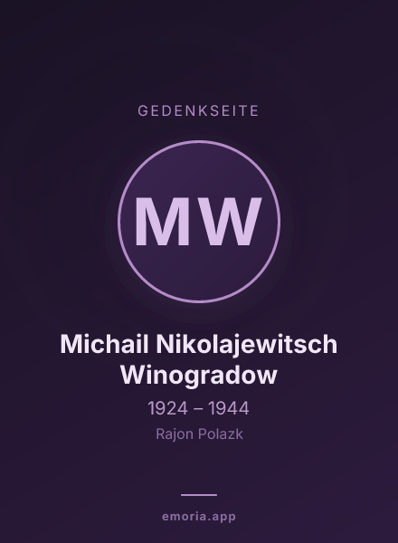 Gedenkportrait von Michail Nikolajewitsch Winogradow