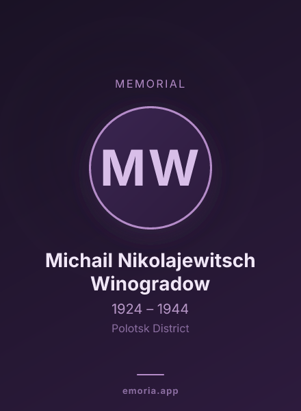 Memorial portrait of Michail Nikolajewitsch Winogradow