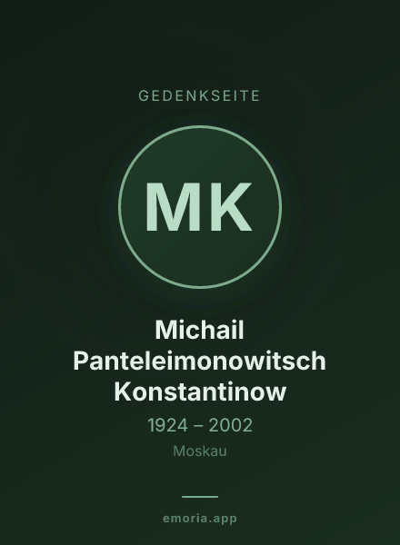 Gedenkportrait von Michail Panteleimonowitsch Konstantinow