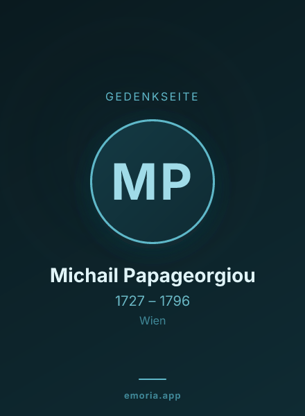 Gedenkportrait von Michail Papageorgiou