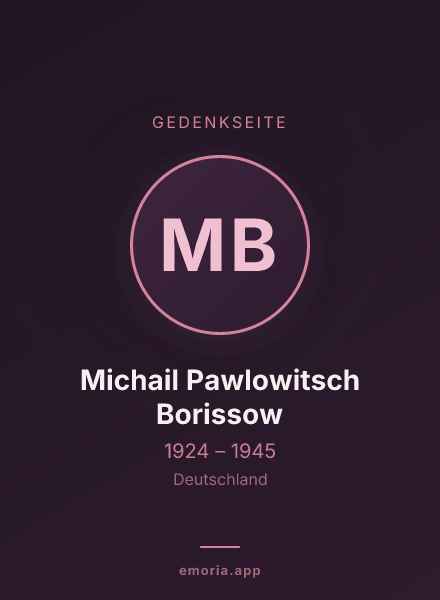 Gedenkportrait von Michail Pawlowitsch Borissow