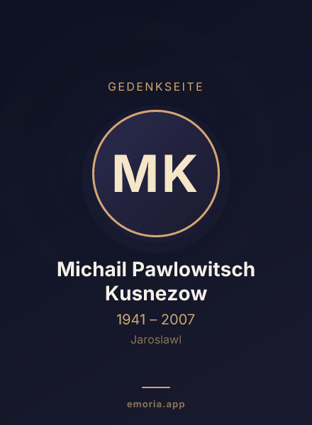 Gedenkportrait von Michail Pawlowitsch Kusnezow