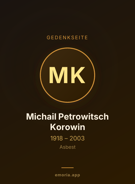 Gedenkportrait von Michail Petrowitsch Korowin