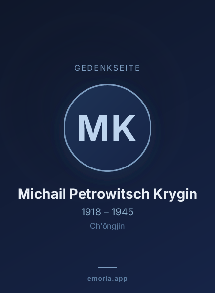 Gedenkportrait von Michail Petrowitsch Krygin