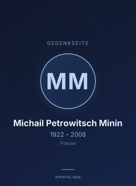 Gedenkportrait von Michail Petrowitsch Minin