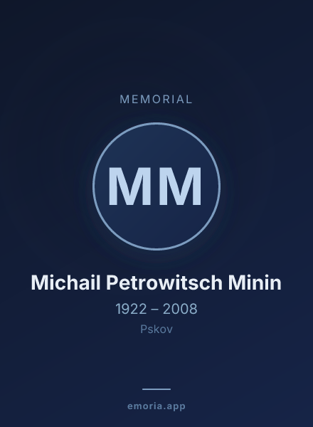 Memorial portrait of Michail Petrowitsch Minin