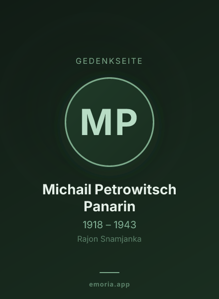 Gedenkportrait von Michail Petrowitsch Panarin