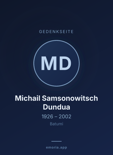 Gedenkportrait von Michail Samsonowitsch Dundua