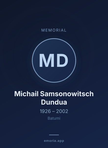Memorial portrait of Michail Samsonowitsch Dundua