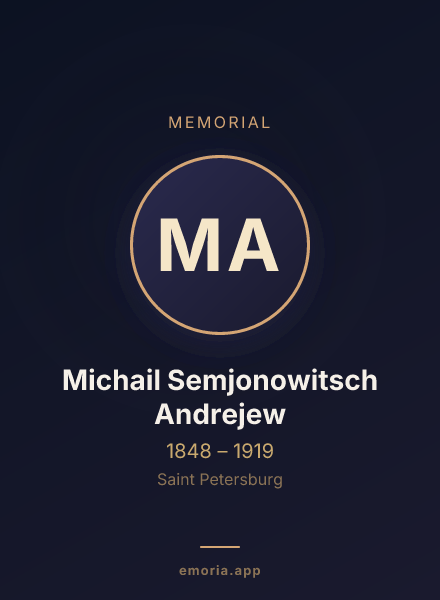 Memorial portrait of Michail Semjonowitsch Andrejew