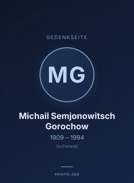 Gedenkportrait von Michail Semjonowitsch Gorochow