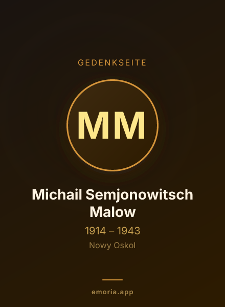 Gedenkportrait von Michail Semjonowitsch Malow
