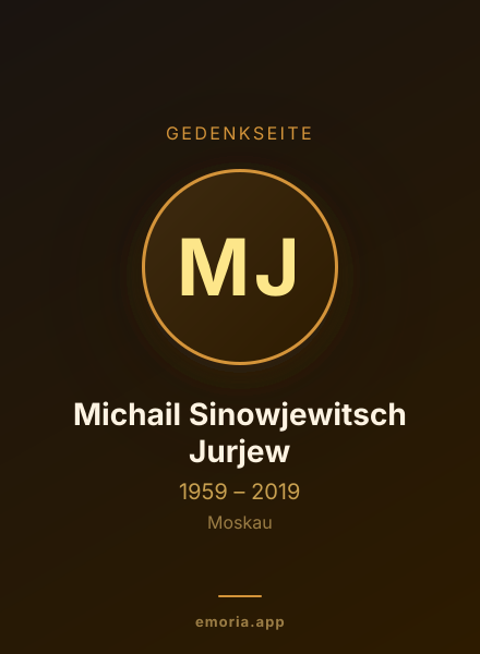 Gedenkportrait von Michail Sinowjewitsch Jurjew