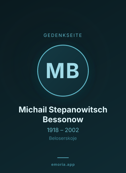 Gedenkportrait von Michail Stepanowitsch Bessonow