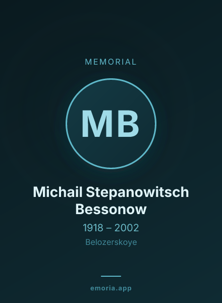 Memorial portrait of Michail Stepanowitsch Bessonow