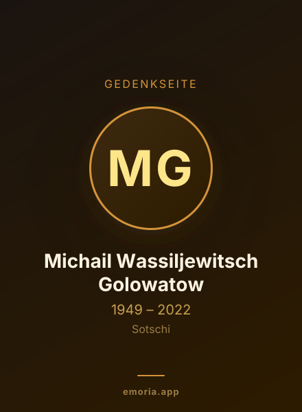 Gedenkportrait von Michail Wassiljewitsch Golowatow