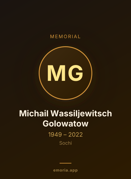 Memorial portrait of Michail Wassiljewitsch Golowatow
