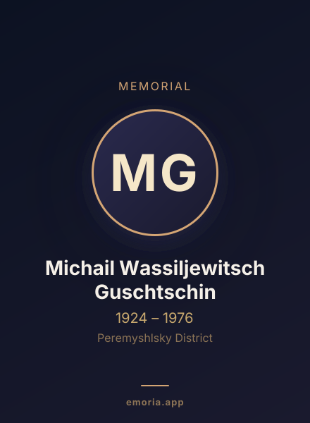 Memorial portrait of Michail Wassiljewitsch Guschtschin
