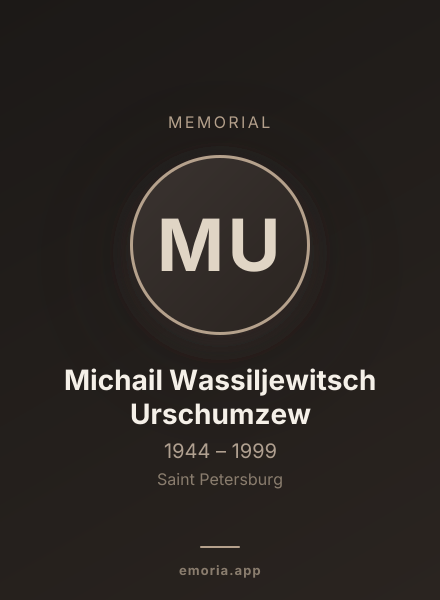 Memorial portrait of Michail Wassiljewitsch Urschumzew