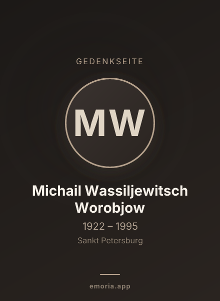 Gedenkportrait von Michail Wassiljewitsch Worobjow