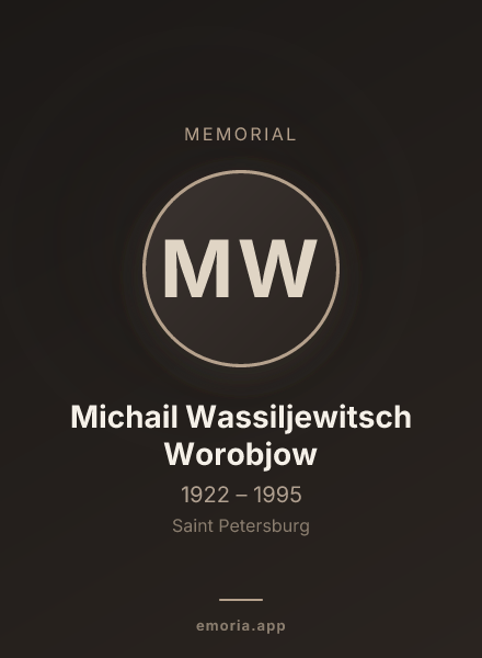 Memorial portrait of Michail Wassiljewitsch Worobjow
