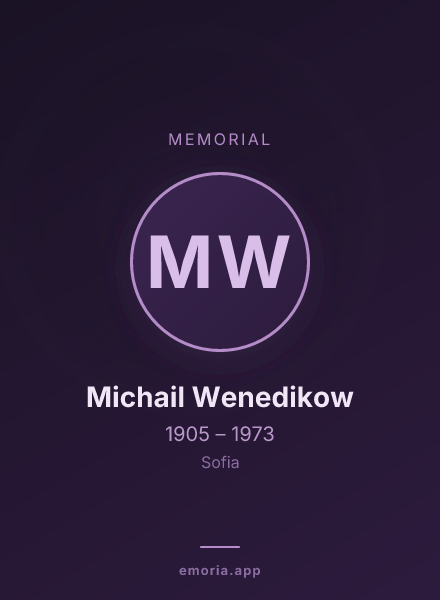 Memorial portrait of Michail Wenedikow