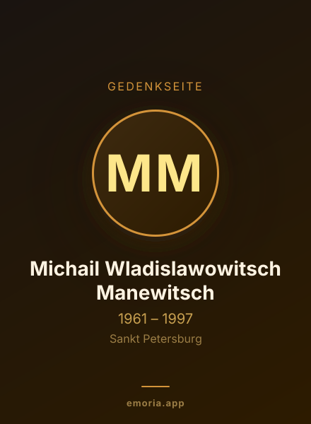Gedenkportrait von Michail Wladislawowitsch Manewitsch