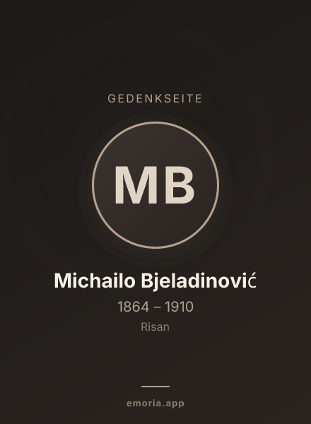 Gedenkportrait von Michailo Bjeladinović